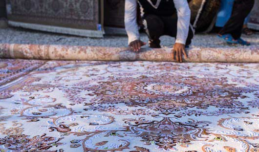روش اصولی لول کردن قالی در قالیشویی فرشته
